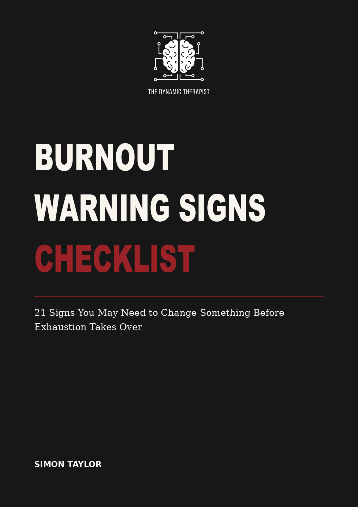 The Burnout Warning Signs Checklist cover