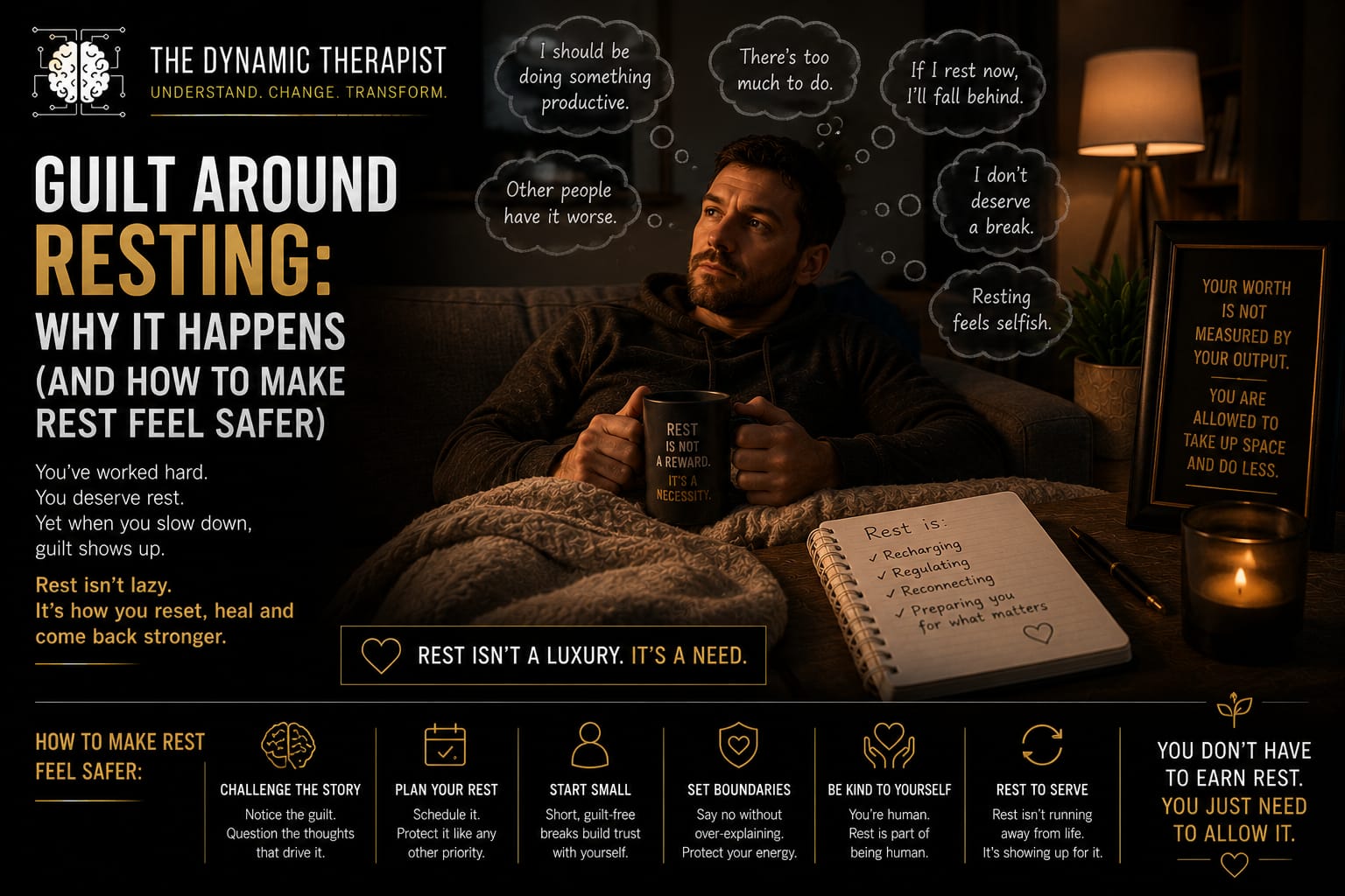 Guilt Around Resting: Why It Happens (and How to Make Rest Feel Safer)