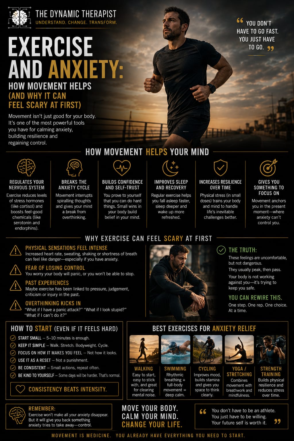Exercise and Anxiety: How Movement Helps (and Why It Can Feel Scary at First)