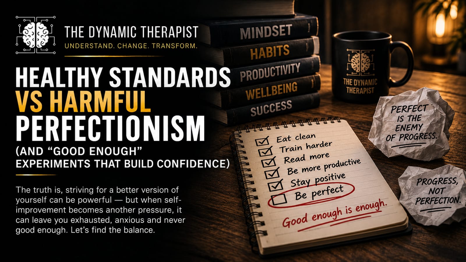 Healthy Standards vs Harmful Perfectionism (and “Good Enough” Experiments That Build Confidence)